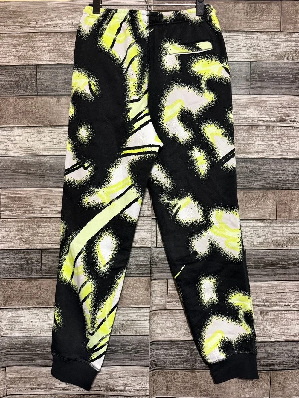 Nike Ja Morant Fleece Joggers Sweatpants Men’s S Black Neon (Inseam 29)